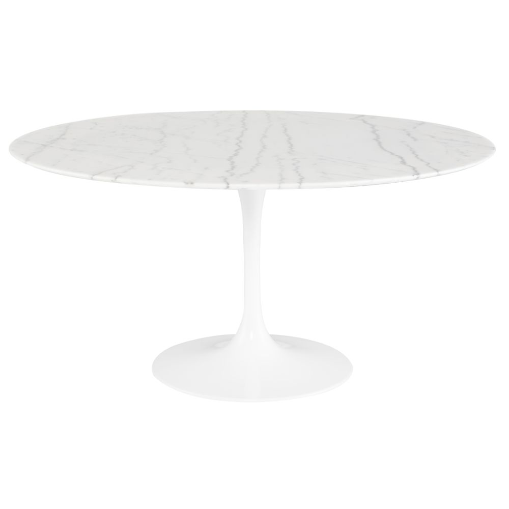 Nuevo HGEM857 CAL DINING TABLE in WHITE